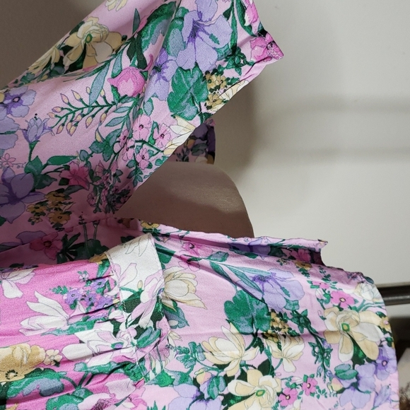 NEW Figueroa & Flower Boho Top Hi Low Mixed Floral Anthropologie Summer Bohemian - Picture 5 of 12